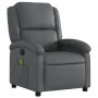 Elektrischer verstellbarer Massagestuhl aus grauem Kunstleder. von , Sessel - Ref: Foro24-3204222, Preis: 255,81 €, Rabatt: %