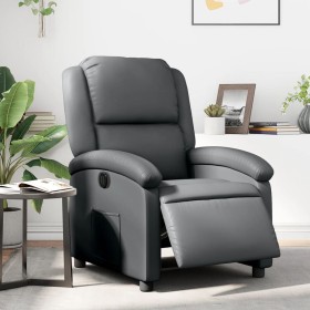 Sillón reclinable eléctrico de cuero sintético gris by , Armchairs - Ref: Foro24-3204215, Price: 251,61 €, Discount: %