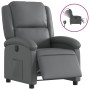 Sillón reclinable eléctrico de cuero sintético gris by , Armchairs - Ref: Foro24-3204215, Price: 251,61 €, Discount: %