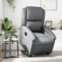 Sillón reclinable elevable eléctrico de cuero sintético gris by , Armchairs - Ref: Foro24-3204243, Price: 344,26 €, Discount: %