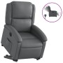 Sillón reclinable elevable eléctrico de cuero sintético gris by , Armchairs - Ref: Foro24-3204243, Price: 320,50 €, Discount: %