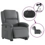 Sillón reclinable elevable eléctrico de cuero sintético gris by , Armchairs - Ref: Foro24-3204243, Price: 320,50 €, Discount: %