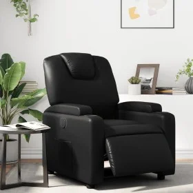 Sillón reclinable eléctrico de cuero sintético negro by , Armchairs - Ref: Foro24-3204416, Price: 294,71 €, Discount: %