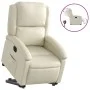 Sillón reclinable elevable eléctrico de cuero sintético crema by , Armchairs - Ref: Foro24-3204241, Price: 331,27 €, Discount: %