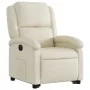Sillón reclinable elevable eléctrico de cuero sintético crema by , Armchairs - Ref: Foro24-3204241, Price: 331,27 €, Discount: %
