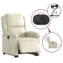Sillón reclinable elevable eléctrico de cuero sintético crema by , Armchairs - Ref: Foro24-3204241, Price: 331,27 €, Discount: %