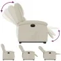 Sillón reclinable elevable eléctrico de cuero sintético crema by , Armchairs - Ref: Foro24-3204241, Price: 331,27 €, Discount: %