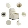 Sillón reclinable elevable eléctrico de cuero sintético crema by , Armchairs - Ref: Foro24-3204241, Price: 331,27 €, Discount: %