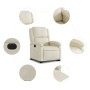Sillón reclinable elevable eléctrico de cuero sintético crema by , Armchairs - Ref: Foro24-3204241, Price: 310,35 €, Discount: %