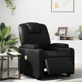 Sillón de masaje reclinable eléctrico cuero sintético negro de , Sillones - Ref: Foro24-3204423, Precio: 269,75 €, Descuento: %