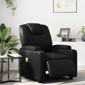 Sillón de masaje reclinable eléctrico cuero sintético negro de , Sillones - Ref: Foro24-3204423, Precio: 246,96 €, Descuento: %