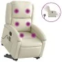 Sillón de masaje elevable eléctrico cuero sintético crema by , Armchairs - Ref: Foro24-3204248, Price: 347,54 €, Discount: %