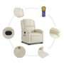Sillón de masaje elevable eléctrico cuero sintético crema by , Armchairs - Ref: Foro24-3204248, Price: 327,00 €, Discount: %