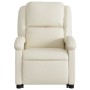 Sillón de masaje elevable eléctrico cuero sintético crema by , Armchairs - Ref: Foro24-3204248, Price: 327,00 €, Discount: %