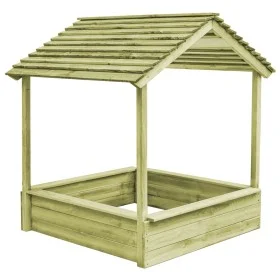 Gartenspielhaus mit Sandkasten aus Kiefernholz 123x120x146 cm von vidaXL, Kinderhäuser - Ref: Foro24-44907, Preis: 176,04 €, ...
