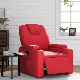 Sillón reclinable eléctrico de cuero sintético rojo by , Armchairs - Ref: Foro24-3204421, Price: 290,86 €, Discount: %