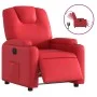 Sillón reclinable eléctrico de cuero sintético rojo de , Sillones - Ref: Foro24-3204421, Precio: 290,80 €, Descuento: %