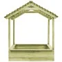 Gartenspielhaus mit Sandkasten aus Kiefernholz 123x120x146 cm von vidaXL, Kinderhäuser - Ref: Foro24-44907, Preis: 176,04 €, ...