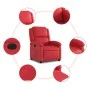 Sillón reclinable eléctrico de cuero sintético rojo by , Armchairs - Ref: Foro24-3204217, Price: 247,60 €, Discount: %