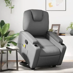 Massage-Fußstütze Relaxsessel aus grauem Kunstleder von , Sessel - Ref: Foro24-3204440, Preis: 318,39 €, Rabatt: %