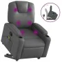 Sillón reclinable de masaje de pie cuero artificial gris by , Armchairs - Ref: Foro24-3204440, Price: 318,25 €, Discount: %