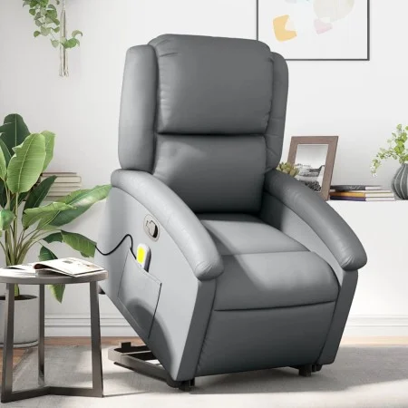 Massage-Fußstütze Relaxsessel aus grauem Kunstleder von , Sessel - Ref: Foro24-3204236, Preis: 286,81 €, Rabatt: %