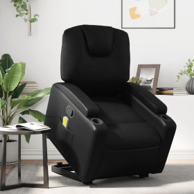 Schwarzes Kunstleder-Massage-Fußsessel von , Sessel - Ref: Foro24-3204437, Preis: 268,84 €, Rabatt: %