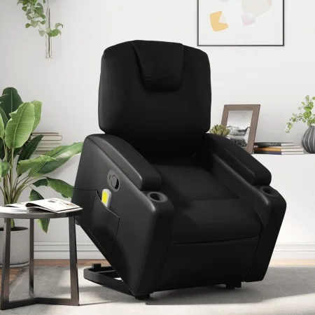 Schwarzes Kunstleder-Massage-Fußsessel von , Sessel - Ref: Foro24-3204437, Preis: 302,84 €, Rabatt: %