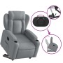Sillón reclinable elevable de tela gris claro by , Armchairs - Ref: Foro24-3204482, Price: 306,14 €, Discount: %