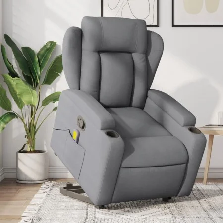 Sillón de masaje reclinable de pie de tela gris claro de , Sillones - Ref: Foro24-3204494, Precio: 344,22 €, Descuento: %
