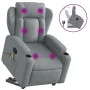 Sillón de masaje reclinable de pie de tela gris claro de , Sillones - Ref: Foro24-3204494, Precio: 344,22 €, Descuento: %