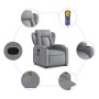 Leicht grauer Stoff-Fußmassagestuhl mit Liegefunktion. von , Sessel - Ref: Foro24-3204494, Preis: 320,78 €, Rabatt: %