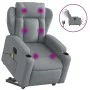 Sillón de masaje eléctrico reclinable elevable tela gris claro by , Armchairs - Ref: Foro24-3204518, Price: 386,98 €, Discoun...