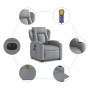 Sillón de masaje eléctrico reclinable elevable tela gris claro by , Armchairs - Ref: Foro24-3204518, Price: 361,78 €, Discoun...