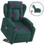 Elektrischer, verstellbarer, aufklappbarer Massagesessel aus dunkelgrünem Stoff. von , Sessel - Ref: Foro24-3204524, Preis: 3...