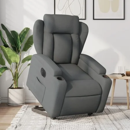 Sillón eléctrico reclinable elevable de tela gris oscuro de , Sillones - Ref: Foro24-3204507, Precio: 374,35 €, Descuento: %