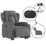 Sillón eléctrico reclinable elevable de tela gris oscuro de , Sillones - Ref: Foro24-3204507, Precio: 374,35 €, Descuento: %