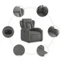 Sillón eléctrico reclinable elevable de tela gris oscuro de , Sillones - Ref: Foro24-3204507, Precio: 374,35 €, Descuento: %