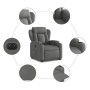 Sillón eléctrico reclinable elevable de tela gris oscuro by , Armchairs - Ref: Foro24-3204507, Price: 349,11 €, Discount: %