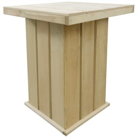 Mesa de bar de madera de pino impregnada 75x75x110 cm