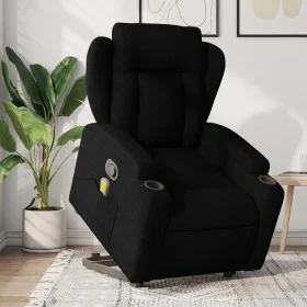 Sillón reclinable de masaje elevable tela negro by , Armchairs - Ref: Foro24-3204496, Price: 317,20 €, Discount: %