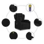 Verstellbarer Massage-Fernsehsessel aus schwarzem Stoff von , Sessel - Ref: Foro24-3204496, Preis: 317,30 €, Rabatt: %