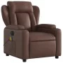 Sillón de masaje reclinable eléctrico cuero sintético marrón by , Armchairs - Ref: Foro24-3204539, Price: 292,19 €, Discount: %