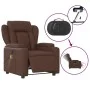Sillón de masaje reclinable eléctrico cuero sintético marrón by , Armchairs - Ref: Foro24-3204539, Price: 292,19 €, Discount: %