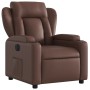 Sillón reclinable eléctrico de cuero sintético marrón by , Armchairs - Ref: Foro24-3204532, Price: 266,70 €, Discount: %