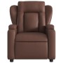 Sillón reclinable eléctrico de cuero sintético marrón by , Armchairs - Ref: Foro24-3204532, Price: 266,70 €, Discount: %