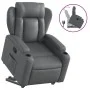 Sillón reclinable elevable cuero artificial gris by , Armchairs - Ref: Foro24-3204547, Price: 284,25 €, Discount: %