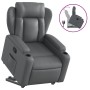 Sillón reclinable elevable cuero artificial gris by , Armchairs - Ref: Foro24-3204547, Price: 273,40 €, Discount: %