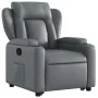 Sillón reclinable elevable cuero artificial gris by , Armchairs - Ref: Foro24-3204547, Price: 284,25 €, Discount: %