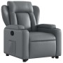 Sillón reclinable elevable cuero artificial gris by , Armchairs - Ref: Foro24-3204547, Price: 273,40 €, Discount: %